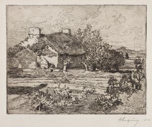 Stary Bourrine, Dom Maraisów, Vendée autorstwa Auguste Louis Lepère