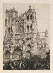 Katedra w Amiens, dzień inwentaryzacji, 1887. autorstwa Auguste Louis Lepère