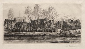 Amiens, brzegi Sommy autorstwa Auguste Louis Lepère
