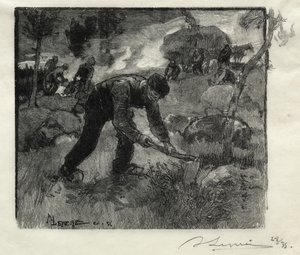 Kopacze wrzosów autorstwa Auguste Louis Lepère