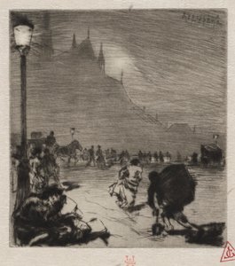 Na rogu Pont-aux-Doubles autorstwa Auguste Louis Lepère