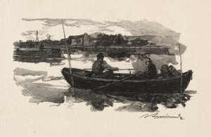 Na skraju Sekwany. autorstwa Auguste Louis Lepère