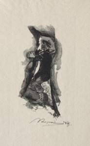 Na zbezczeszczenie Sept-Cavernes autorstwa Auguste Louis Lepère