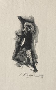 Na zbezczeszczenie Sept-Cavernes. autorstwa Auguste Louis Lepère