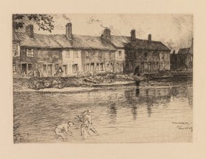 Auguste Lepère: Staw prerii w Crèvecoeur Picardie. autorstwa Auguste Louis Lepère