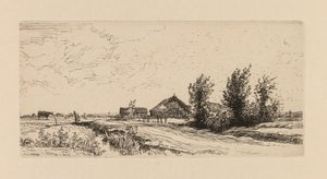 Auguste Lepère: Mały pasterz. autorstwa Auguste Louis Lepère