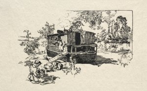 Łódź mieszkalna autorstwa Auguste Louis Lepère