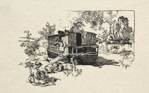 Łódź mieszkalna. autorstwa Auguste Louis Lepère