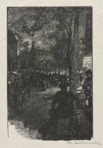 Boulevard Montmartre, Wieczór, 1890. autorstwa Auguste Louis Lepère