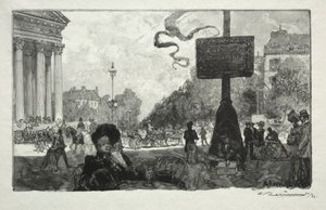 Róg Rue Royale, 1890. autorstwa Auguste Louis Lepère