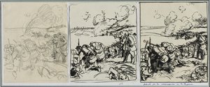 Początek manewru Marne, 1914. autorstwa Auguste Louis Lepère