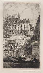 Rozbiórka Domu Sabra autorstwa Auguste Louis Lepère