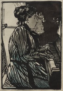 Studium na cztery ręce, 1890. autorstwa Auguste Louis Lepère