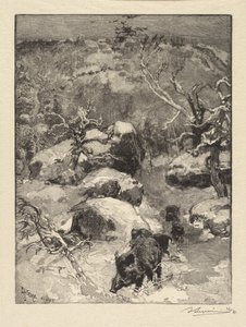 Las Fontainebleau: Klif Cuvier-Châtillon Las Fontainebleau: Roche Cuvier-Châtillon, 18 autorstwa Auguste Louis Lepère