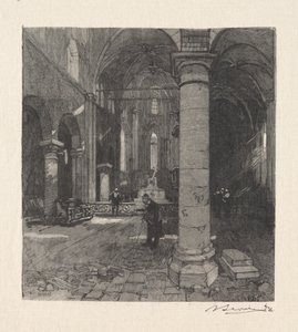 Wnętrze kościoła autorstwa Auguste Louis Lepère
