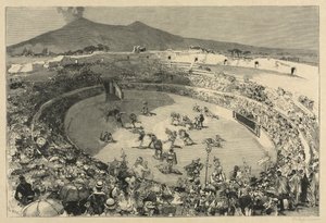 Włochy. Festiwal w Pompejach, Cyrk gladiatorów autorstwa Auguste Louis Lepère