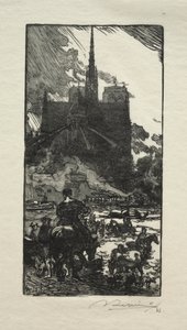 LAbreuvoir w Point St. Louis. autorstwa Auguste Louis Lepère