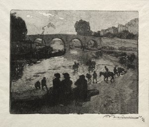 Kąpielisko Pont Marie autorstwa Auguste Louis Lepère