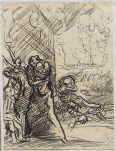 Ogień Louvain autorstwa Auguste Louis Lepère