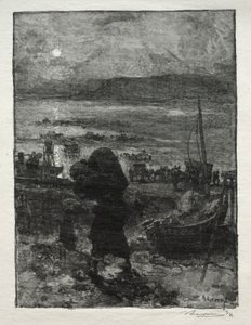 Zbieranie piasku. autorstwa Auguste Louis Lepère