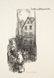 Ulica Piruet autorstwa Auguste Louis Lepère