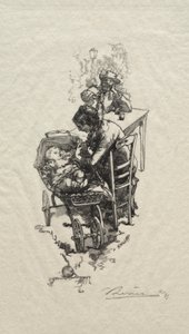 Kobieta w kołysce autorstwa Auguste Louis Lepère