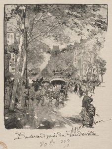 Bulwar w pobliżu Wodewilu. autorstwa Auguste Louis Lepère