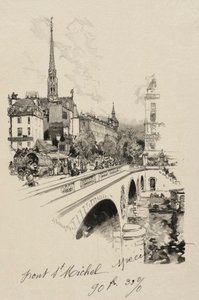 Pont Saint-Michel autorstwa Auguste Louis Lepère