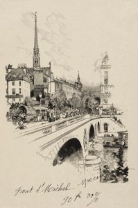 Pont St. Michel. autorstwa Auguste Louis Lepère