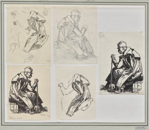 Król Piotr Serbii autorstwa Auguste Louis Lepère