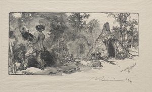 Charbonnieres, 1887. autorstwa Auguste Louis Lepère