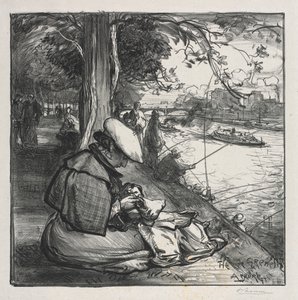 Wyspa Grenelle autorstwa Auguste Louis Lepère