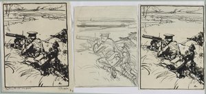Angielscy strzelcy maszynowi, 1914 r. autorstwa Auguste Louis Lepère