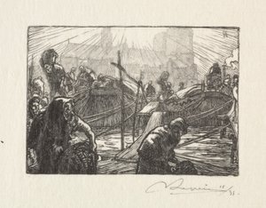 Notre Dame widziana z Apple Market autorstwa Auguste Louis Lepère