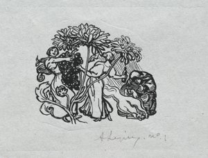 Almanach Paryski, 1897: Końcówka, jesień, 1897. autorstwa Auguste Louis Lepère