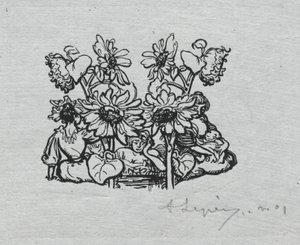 Almanach Paryski, 1897: Końcówka, lato autorstwa Auguste Louis Lepère