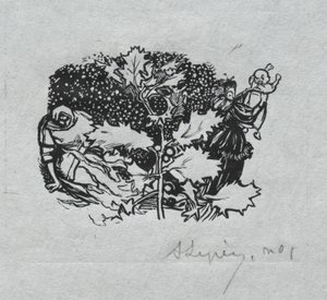Almanach Paryski, 1897: Końcówka, Zima autorstwa Auguste Louis Lepère