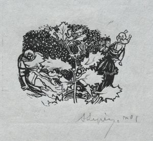 Almanach Paryski, 1897: Końcówka, Zima, 1897. autorstwa Auguste Louis Lepère