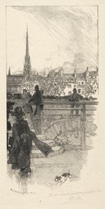 Quai des Grands Augustins, Paryż. autorstwa Auguste Louis Lepère