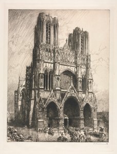 Katedra w Reims. autorstwa Auguste Louis Lepère