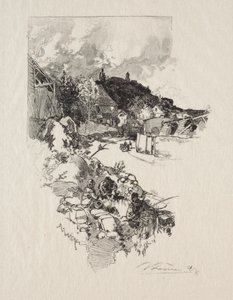 Droga do Wersalu. autorstwa Auguste Louis Lepère