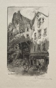 Ulica Galande autorstwa Auguste Louis Lepère