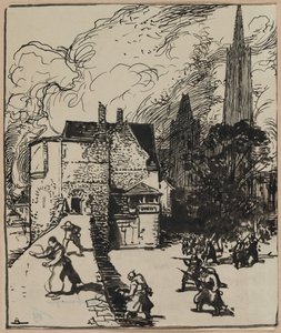 Oblężenie Maubeuges autorstwa Auguste Louis Lepère