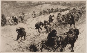 Walka na śnieżki: Quai aux Fleurs, 1890. autorstwa Auguste Louis Lepère