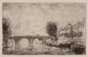 Zachód słońca w Pont Marie autorstwa Auguste Louis Lepère