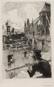 Na dachach w pobliżu Notre Dame autorstwa Auguste Louis Lepère