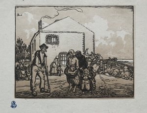 Żebracy w ostatnim domu, 1905. autorstwa Auguste Louis Lepère