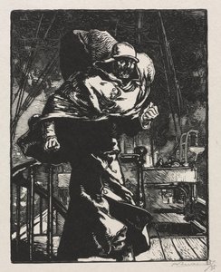 Wojna 1914. Pierwsza seria. Cesarz Wilhelm w gniewie, 1915. autorstwa Auguste Louis Lepère