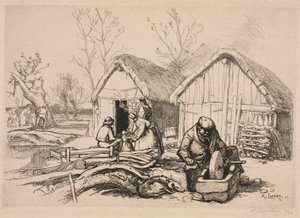 Dom drwali Vendée, 1915. autorstwa Auguste Louis Lepère