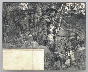 Polowanie z ogarem, Mont Gérard
 autorstwa Auguste Louis Lepère